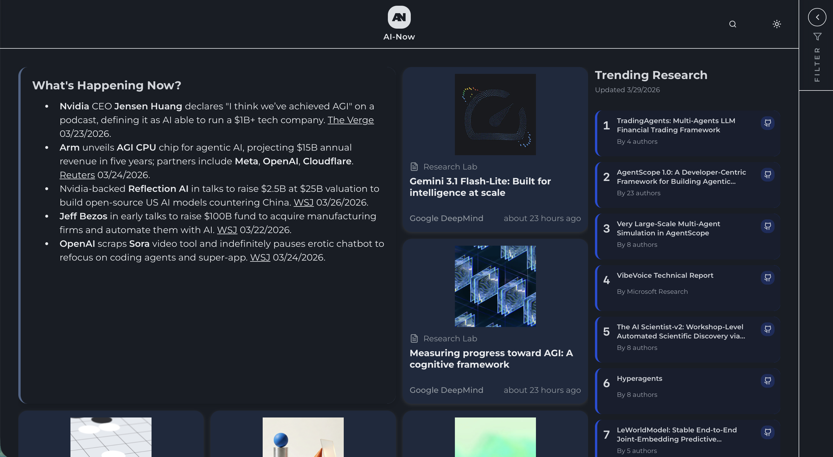 AI-Now platform screenshot